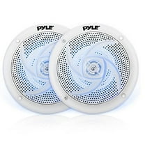 Pyle PLMRS63WL.5 6.5 Inch Waterproof Low Profile Marine Speakers, White (2 Pack)