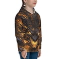 thumbnail image 3 of Uemuo Cool Black Gold Dragon Pattern Hooded Sweatshirt for Youth Pullover with Kangaroo Pocket Trendy youth sweatshirt Casual Hoodie for Boys and Girls-Medium, 3 of 6
