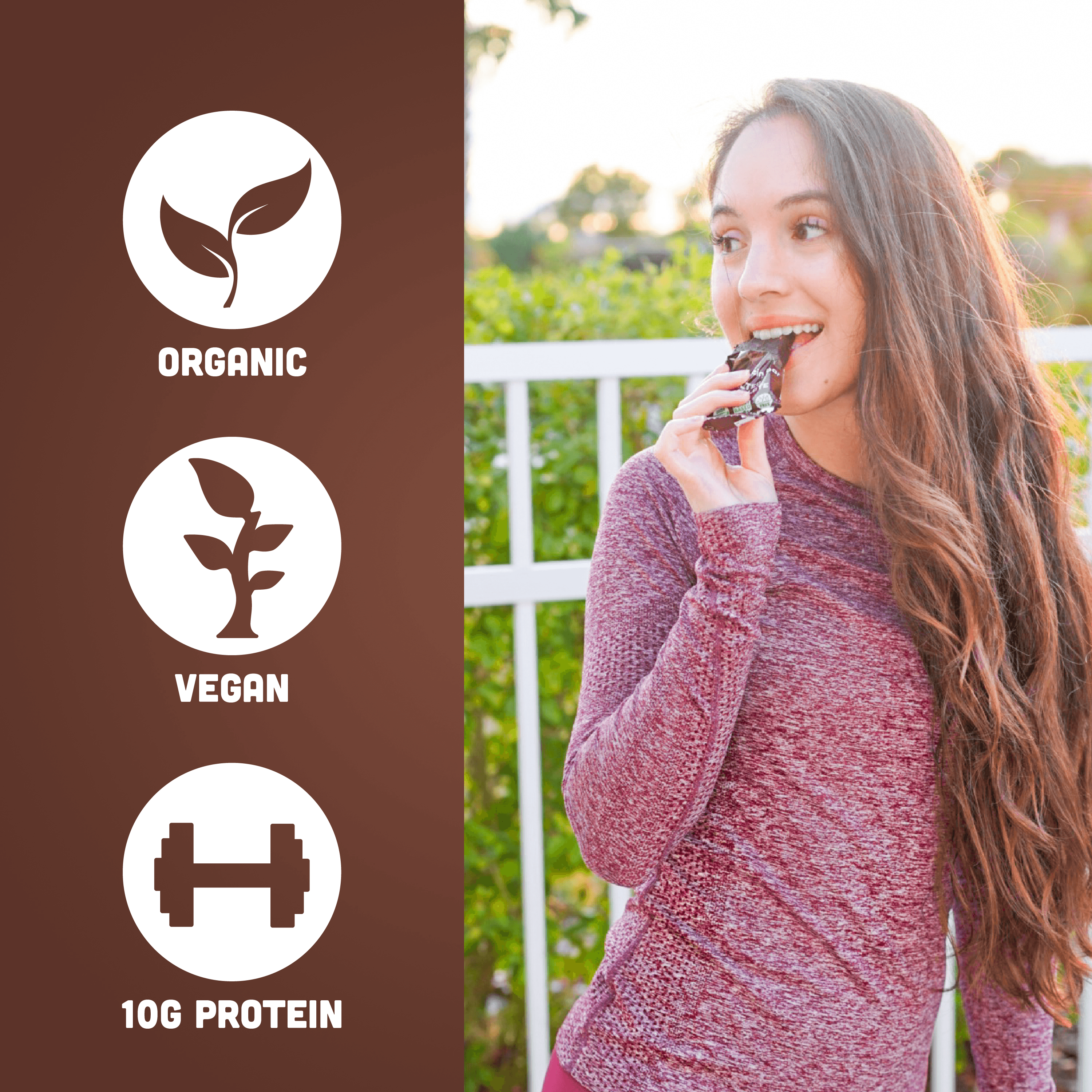 Skout Organic Protein Bars, Salted Chocolate, 4 Bars, 10g Protein, 1.9 Oz each