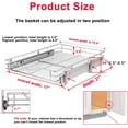 thumbnail image 2 of Pull Out Cabinet Organizer, (17" W x 21" D) Heavy-Duty Metal Sliding Drawer Shelf, Bathroom Under Sink Kitchen Cabinets Organizer and Storage Slide Out Shelves, Chrome, 1 Tier, 2 Pack, 2 of 15