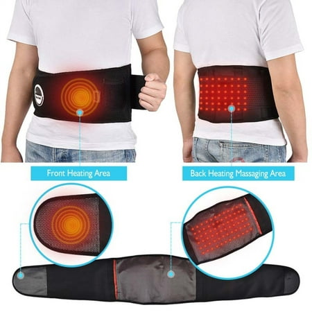 Sonew Heating Belt, One Button Control Rechargeable Heated Back Brace,  Durable For Relieve Lumbar Pain Relieve Backache 
