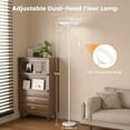 thumbnail image 6 of Upgraded 2-Light Torchiere Floor Lamp - 34W Color Changing Standing Lamp with Remote, Rotatable Floor Reading Light, Modern Standing Light with for  Room  Office, White, 6 of 6