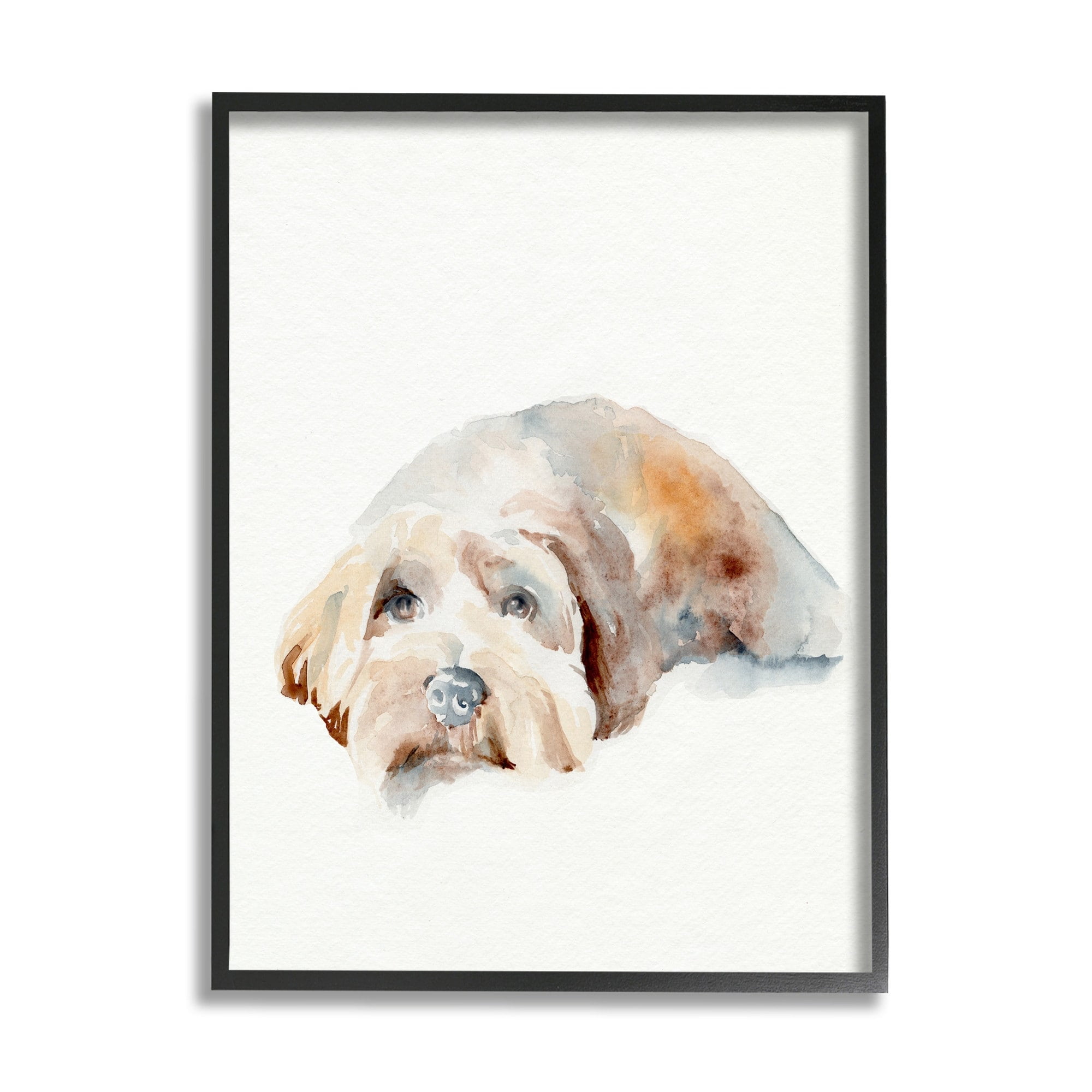 Stupell Industries Scruffy Dog Laying Down House Pet Painting Design by Jennifer Paxton Parker
