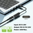 thumbnail image 7 of Xiwai DC Jack 7.9x5.4mm Input to USB-C Type-C Power Plug Charge Cable for Laptop Phone PD9V 5V 20V, 7 of 7