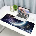 thumbnail image 6 of Heduofu  Moon Space Night Keyboard Mouse Pad Desk Mat Blue Cute Cloud  Mousepad+Keyboard Wrist Rest+Mouse Wrist Rest+Coaster Ergonomic Design for Home Office Computer  31.5x11.8 in, 6 of 6