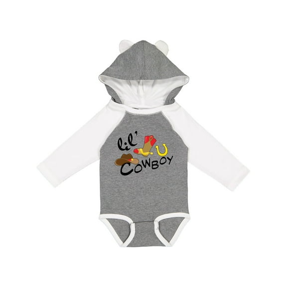 Inktastic Lil' Cowboy Boys Long Sleeve Baby Bodysuit