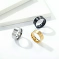 thumbnail image 7 of 8MM Stainless Steel Men's CZ Band Black/Silver/Gold Cross Ring Gifts Size 7-12, 7 of 7