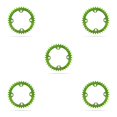 thumbnail image 2 of Greeniant Juego de platos y bielas de bicicleta Rueda de cadena de manivela de bicicleta redonda Reemplazable Aleación de aluminio Anti-caída Ligero Verde 32T 5piezas Greeniant  CBP189006, 2 of 4