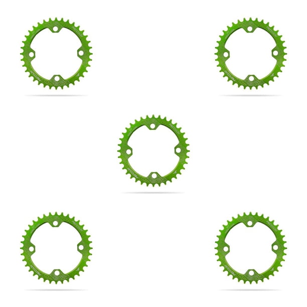 Greeniant Juego de cadenas de bicicleta, rueda de cadena de bicicleta de montaña redonda de repuesto, aleación de aluminio, placa de ligera Verde 32T 5piezas Greeniant CBP189006