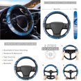 thumbnail image 3 of Yuyamidu Dolphin Front Back Car Seat Covers Full Set of 14 Blue Steering Wheel Cover Center Console Cover Seat Belt Cover Gear Shift Knob Cover Handbrake Cover Cup Holders, 3 of 7