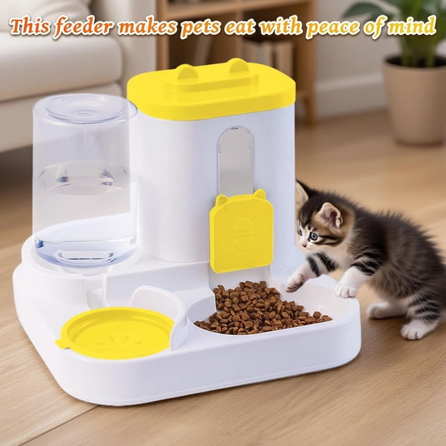 Multifunctional Pet Specific Drinking And Feeding Combination Appliance Integrated Device With Grain Storage Bucket And Water Dispenser For Cats And Dogs