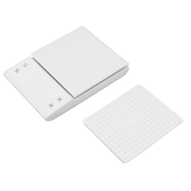 Báscula de cocina digital de 0,1 g, alta precisión, funciona con pilas, electrónica, para joyería, para ingredientes alimentarios, color blanco