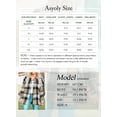 thumbnail image 2 of Asyoly Womens Flannel Plaid Shacket Jacket Long Sleeve Lapel Button Down Color Block Coat Boyfriend Outwear, 2 of 7