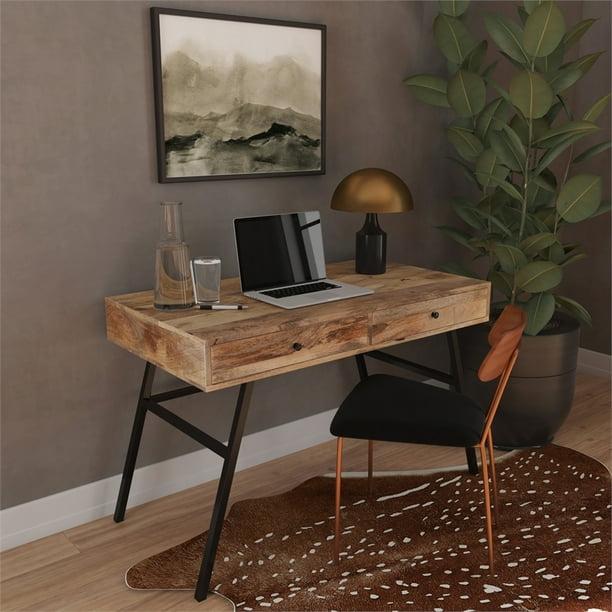 Reison Wooden Brown Desk Walmart