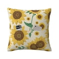 thumbnail image 2 of LNWH Sunflower Harvest Farm Pattern Throw Pillow Covers, Square Soft Linen Decorative Pillow Cases, 16"x16" Inch, 2 of 8