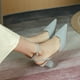 thumbnail image 4 of Zapatos de tacón alto con tiras cruzadas y punta puntiaguda para mujer de primavera 2022, 4 of 5