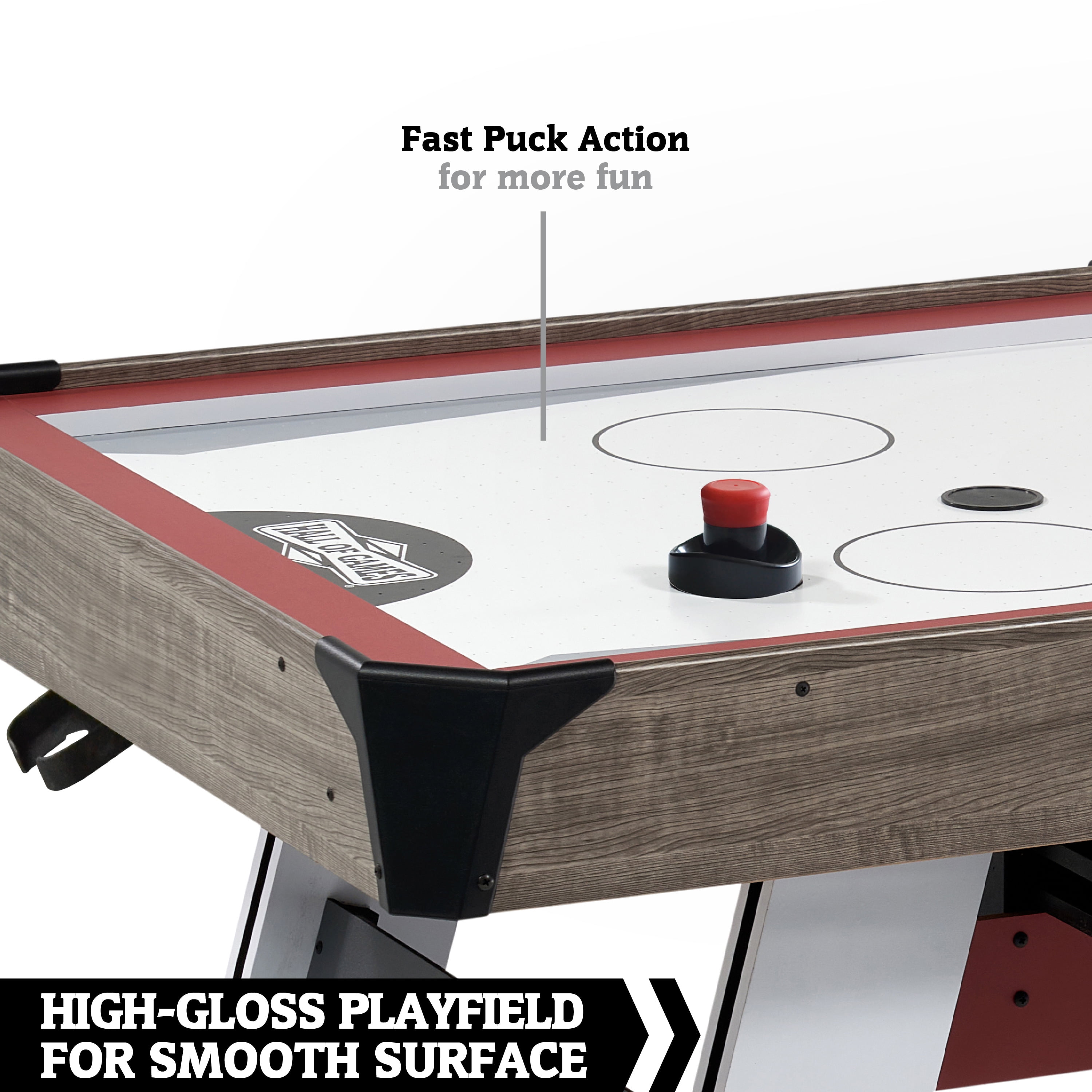 5.5 ft. Arcade Air Hockey Table and Tennis Top 2-in-1 with Accessories,by Hall of Games