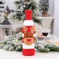 thumbnail image 4 of Inteprter Funda para botella de vino, ropa tejida de Navidad de Año Nuevo, accesorios universales de banda de champán para cerveza roja y blanca, Kits de decoración para fiestas Alce Inteprter HA070243-03B, 4 of 6
