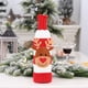 thumbnail image 4 of Cateissary Cubierta de botella de vino Raya elástica de comedor Ropa tejida de Navidad Rojo Blanco Banda de champán Accesorios de regalo de boda Kits de decoración para fiestas Alce Cateissary HA070243-03B, 4 of 6