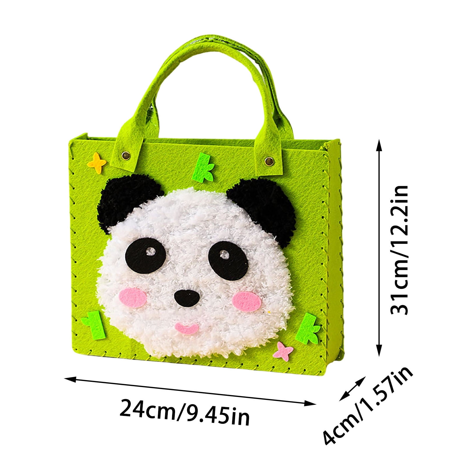 Ensemble de Broderie DIY pour Poupée Kit de Couture Animal Dessin Animé Sac  à Main Matériel Pack Obtenez un Sac Mignon Livres de Ferme Faits à la Main 