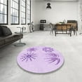 thumbnail image 4 of Ahgly Company Machine Washable Indoor Square Transitional Heliotrope Purple Area Rugs, 4' Square, 4 of 7
