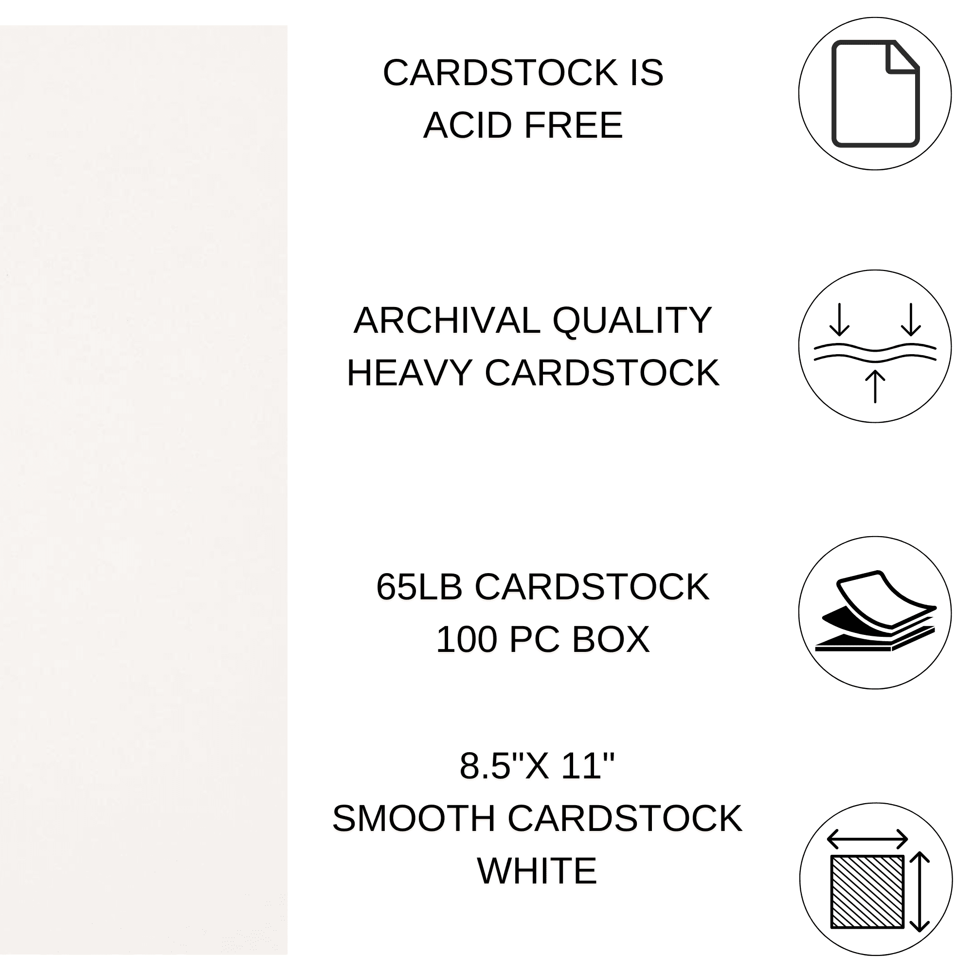Paper Accents Cardstock 8.5"x 11" 100pc Smooth 65lb White