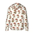 thumbnail image 3 of Kll Red Mushrooms Print Men'S Women’s Upf 50+ Sun Protection Outdoor Hoodie Jacket Long Sleeve Fishing Hiking Performance Shirt- Large, 3 of 8