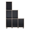 thumbnail image 2 of Seas 9-Shelf Wood Bookcase with Wheels, Cappuccino, 2 of 8