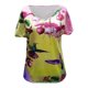 thumbnail image 3 of Pntutb Tallas grandes Mujer Manga corta Impreso Cuello en V Tops Camiseta Blusa Pntutb Pntutb-2415, 3 of 5