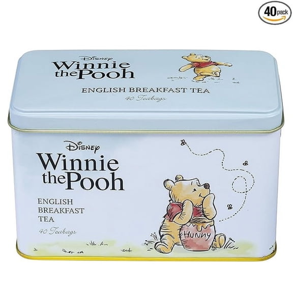 Winnie the Pooh Tea Caddy with English Breakfast Teabags - New English Teas