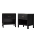 thumbnail image 6 of (Set of 2) Annabelle One Drawer Storage Nightstand by Walker Edison, Black, 6 of 16