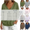 thumbnail image 3 of Neewe Womens Tops Plain V Neck Sweatshirt for Women Pullover Long SLeeve Shirts Fall Outfits 2026 Loose Fit S-2XL, 3 of 5