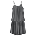 thumbnail image 4 of BUIGTTKLOP Womens Cami Pajama Set Sleeveless Sleepwear 2 Piece Pj Set with Shorts Pj Nightwear, 4 of 6