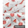 thumbnail image 6 of Watermelon Linen Curtain Valance for Bedroom/Bathroom/Kitchen/Office/Living/Dining Room Windows,Tropical Summer Fruits Contemporary Painting Pocket Topper Drapes Decorative Cafe Drapery Panel 60x18, 6 of 6