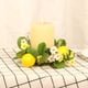 thumbnail image 1 of Fiudx Corona de Hojas de Limón, Hojas Verdes Simuladas, Candelabro Decorativo, Decoración para Mesa de Comedor, Uso Interior y Exterior, Decoración Navideña para El Hogar, Tamaño 18 X 18 Cm, 1 of 7