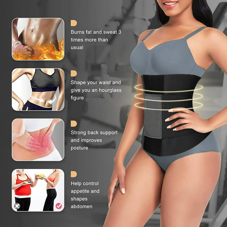 Lilvigor Waist Trimmer Trainer Belt for Women, Sport Sweat Workout Body  Shaper Postpartum Recovery Tummy Control Sauna Shaping Band