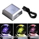 thumbnail image 4 of Base de luz nocturna LED con pantalla iluminada, soporte para lámpara USB para cristales Plata, 4 of 9