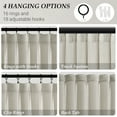 thumbnail image 3 of Jainmy Pinch Pleated Linen Curtains, Boho Light Filtering Living Room Bedroom Curtain,Window Treatments with Hook,Oatmeal, 40x108 inch, 2 Panels, 3 of 11