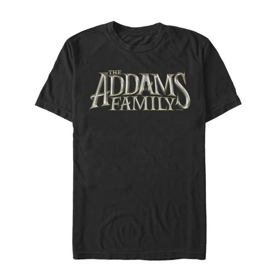 Men's Addams Family Movie Logo  Graphic Tee Black 4X Large