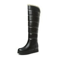 thumbnail image 4 of Women's Warm Boots With Lined And White Wide Winter Boots Water Mid Calf Boots For Hiking Working Outdoors, 4 of 8