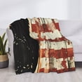 thumbnail image 3 of Naloa Wood Grain Bald Eagle Flannel Blankets - Thick and Warm Blanket for Winter, Soft Fuzzy Plush King Blanket for All Seasons60"x50", 3 of 6