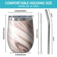thumbnail image 5 of 12oz Insulated Wine Tumbler with Lid & Straw, Stainless Steel Egg Shape Cup, Liquid & Marble Print, 5 of 5