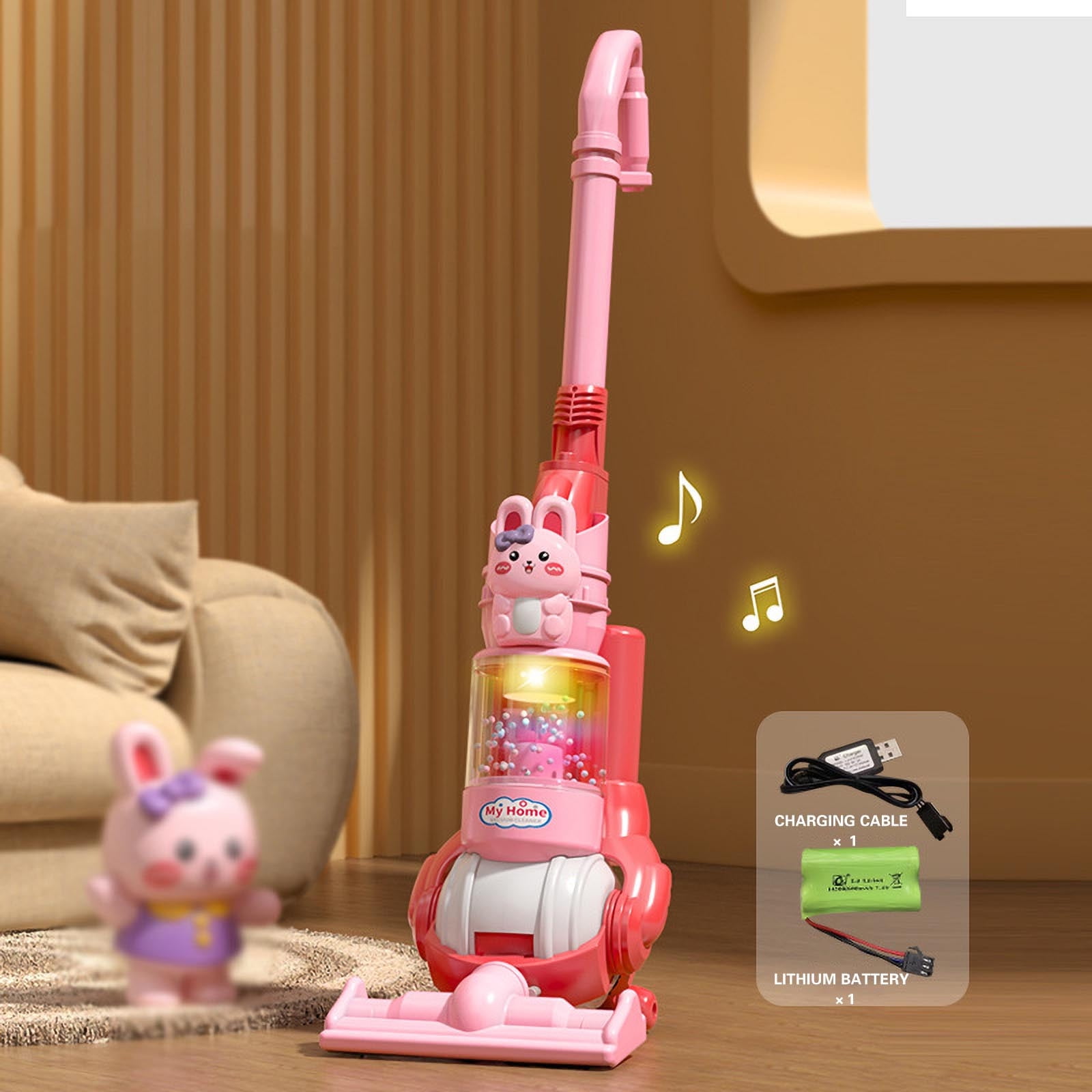 Skegnu Vacuum Cleaners for Home Children's Vacuum Cleaner Household Appliances Cleaning Tool With Light Music Boys And Girls Play House Toys Great Gifts for Less
