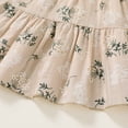 thumbnail image 6 of Happy Town Toddler Baby Girl Boho Dress Linen Ruffle Sleeveless Casual Dress, 6 of 7
