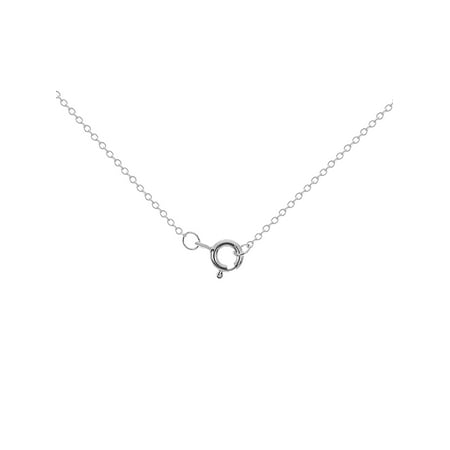 5MM Round Cubic Zirconia Necklace in Silver and Rose Gold Plated, 18"