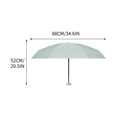 thumbnail image 6 of ​Capsule Sun Protection Umbrella UPF50+ - 0.5lb Foldable Mini Umbrella with 4-Layer UV Blocking & Stainless Steel Windproof Frame for Women's Fashion/Travel (Includes Round Handbag)​, 6 of 9