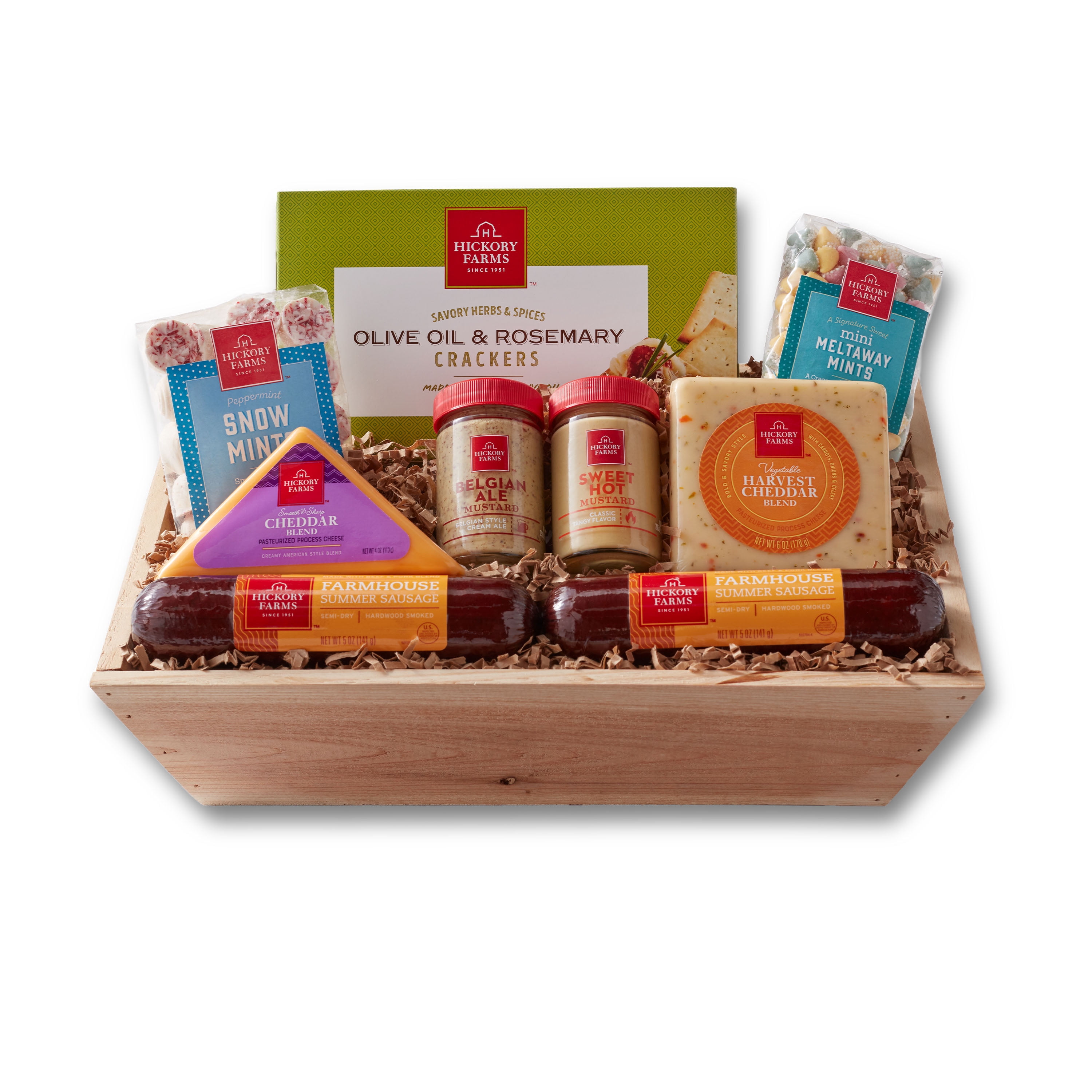 Hickory Farms Farmhouse Favorites Gift Basket 9 Piece Walmart