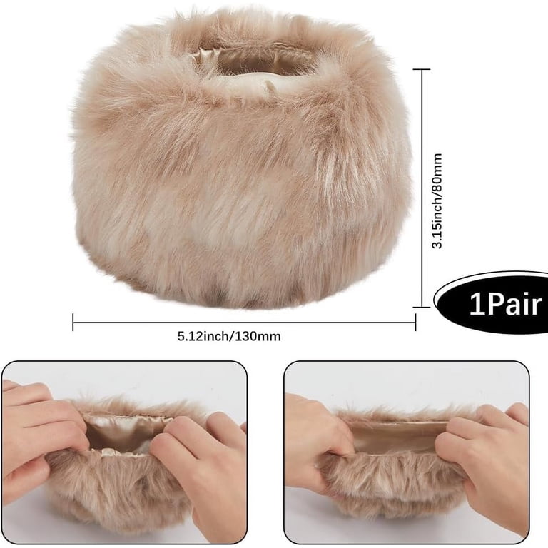 Faux Fur Cuffs Wrist Warm Fluffy Cuffs Fur Cuff Short Arm Warmers