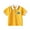 A-582Yellow, variant on Kids Boys Girls Short Sleeve Polo Shirt Solid Color Button Closure Casual Comfortable & Soft Fabric Toddler Daily Wear Birthday / 12-18 Months