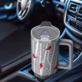 thumbnail image 4 of 40oz Stainless Steel Tumbler Gift - Winter Themed Reindeer, Double Wall Insulated Cup w/Handle & Straw, 4 of 5